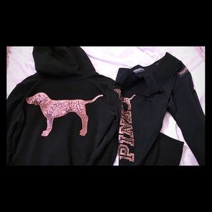 Victoria’s Secret pink bling yoga set